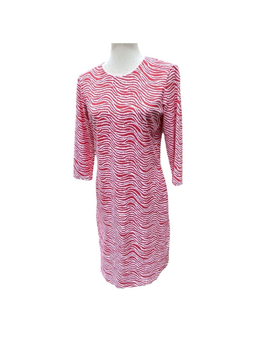 J. McLaughlin Coral Zebra Print Sheath Dress Size M Coastal Chic Resort Party St - Picture 8 of 8